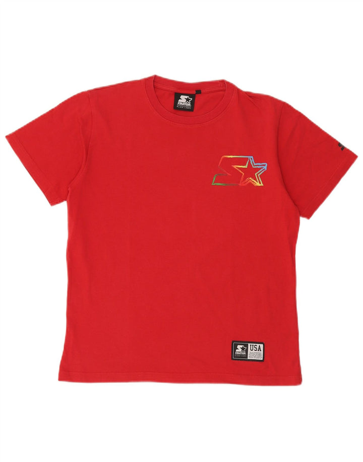 T-shirt grafica Starter per ragazzi 13-14 anni in cotone rosso
