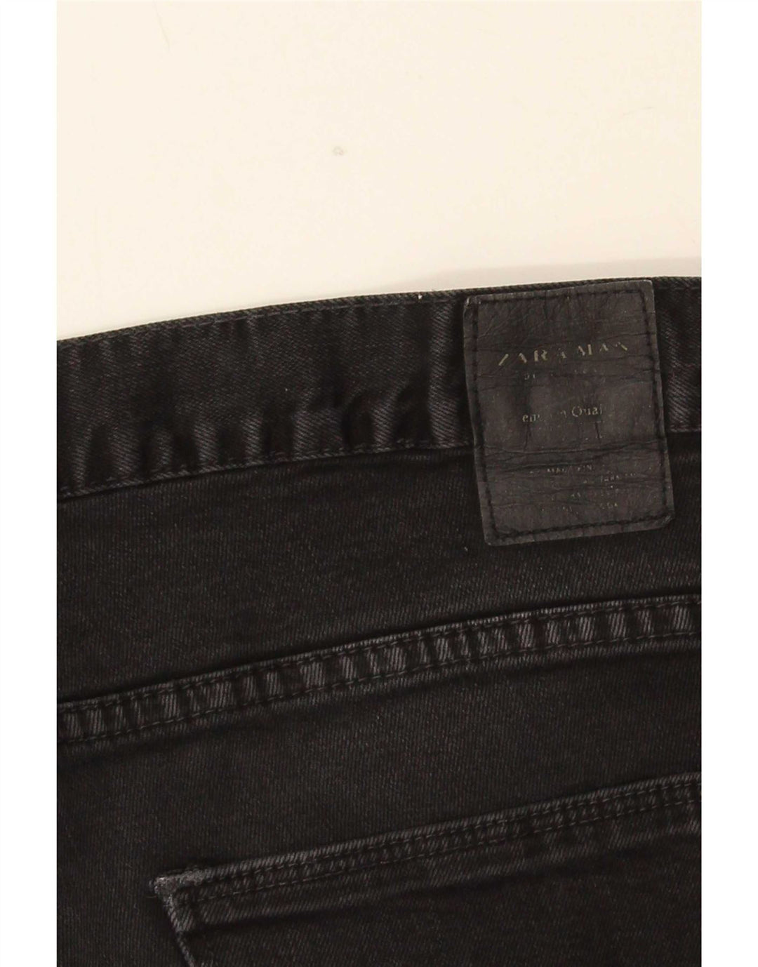 Jeans slim da uomo Zara EU 44 Large W34 L31 Nero