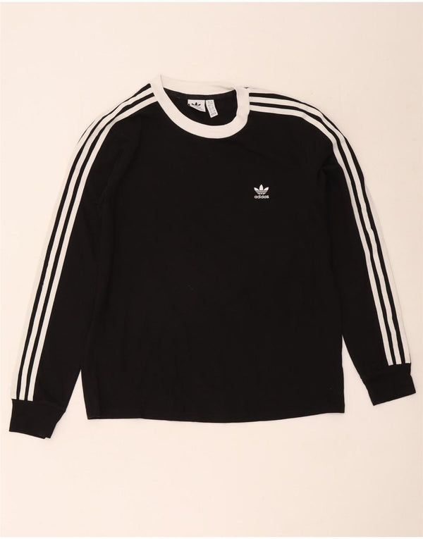 Top Adidas da donna a manica lunga UK 16 Large Nero