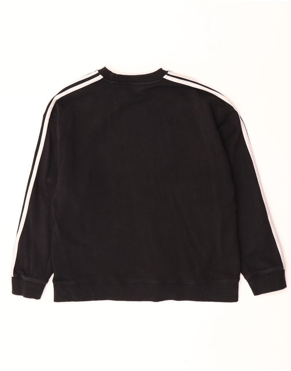 Felpa da donna Adidas Jumper UK 12/14 cotone nero medio