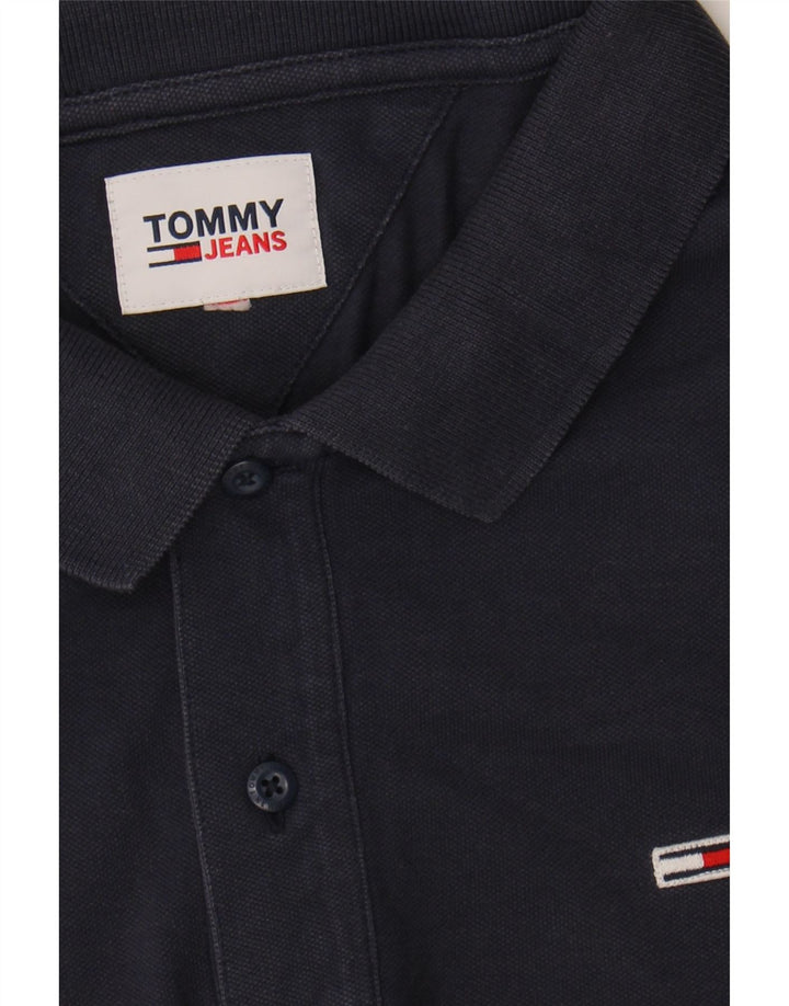 TOMMY HILFIGER Mens Polo Shirt Medium Navy Blue Vintage Tommy Hilfiger and Second-Hand Tommy Hilfiger from Messina Hembry 
