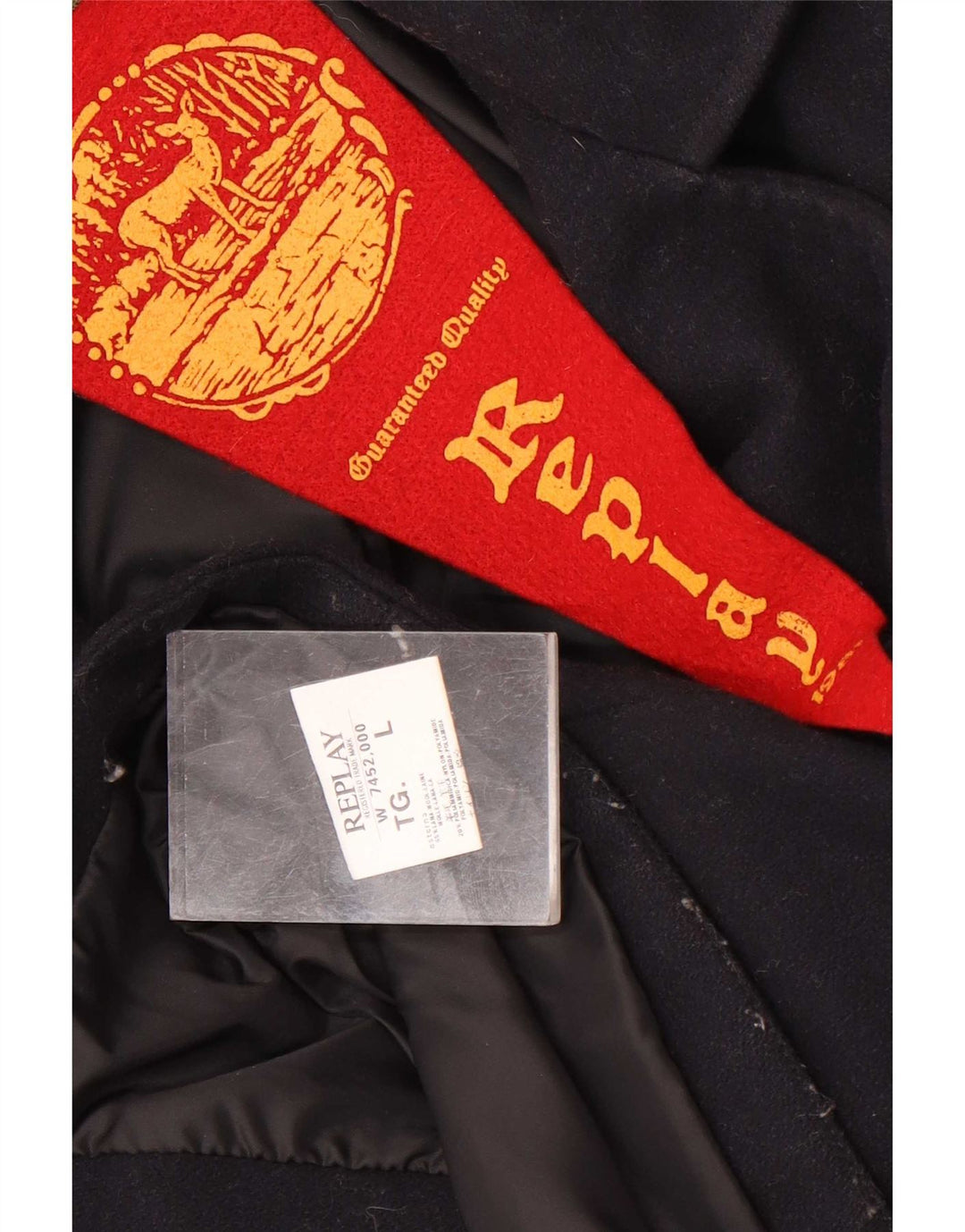 Giacca blazer da donna Replay UK 16 grande in lana blu navy