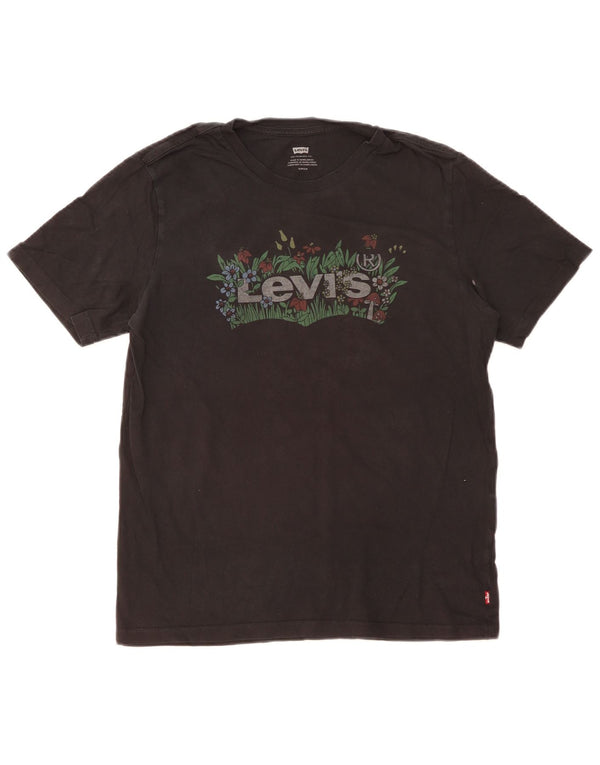 T-shirt grafica da uomo Levi's Top piccola in cotone nero
