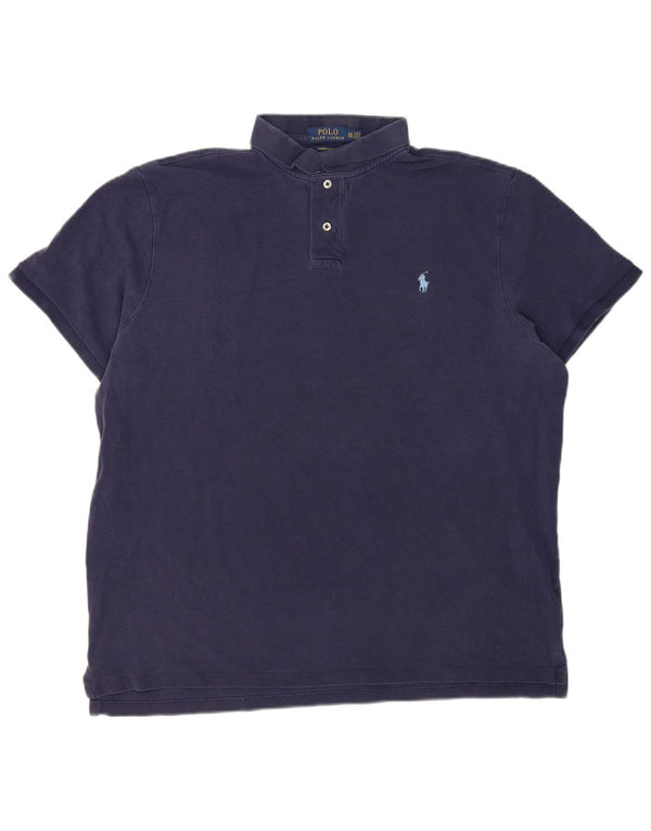 Polo Ralph Lauren da uomo slim fit personalizzata Polo 2XL cotone blu navy