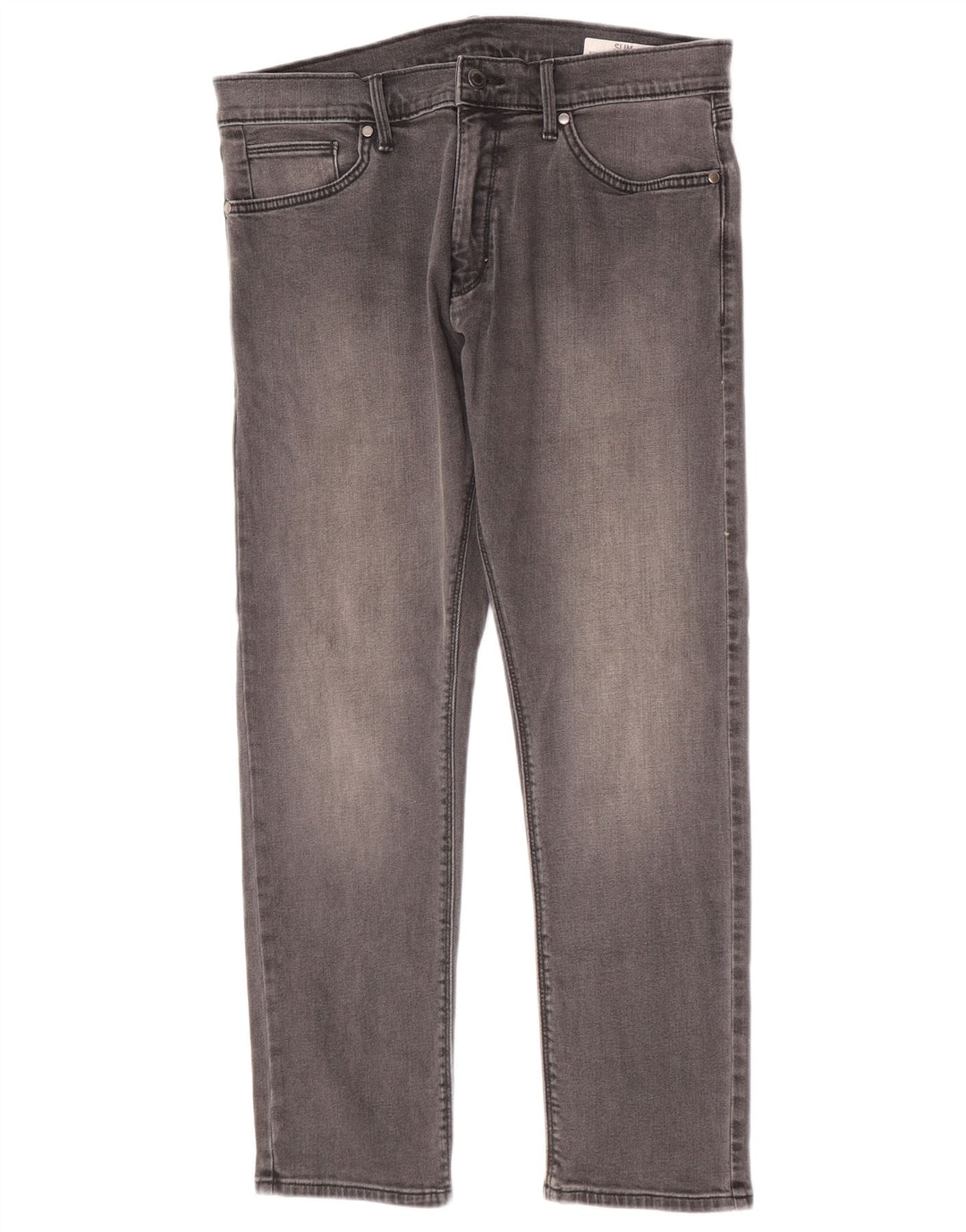 Jeans slim da uomo Marks & Spencer W34 L29 cotone grigio
