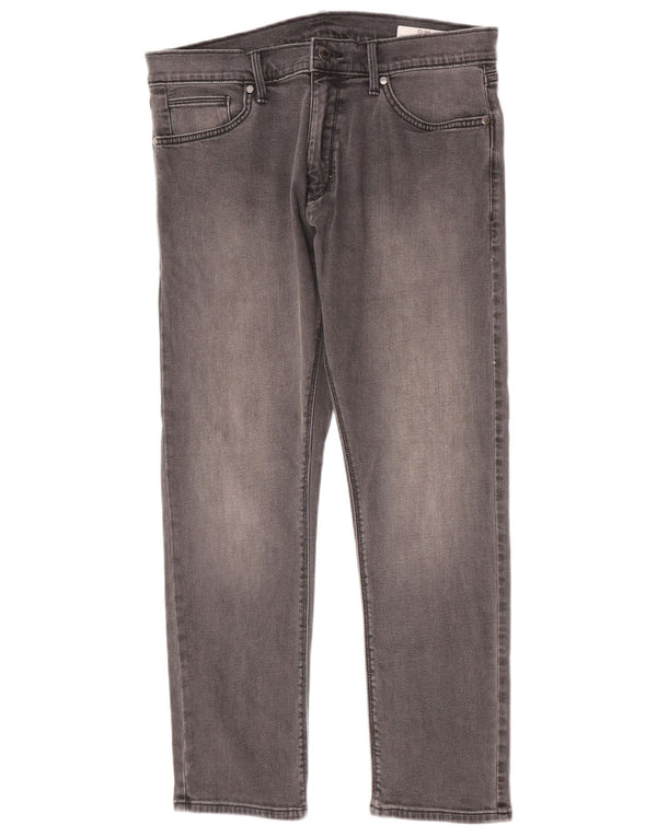 Jeans slim da uomo Marks & Spencer W34 L29 cotone grigio