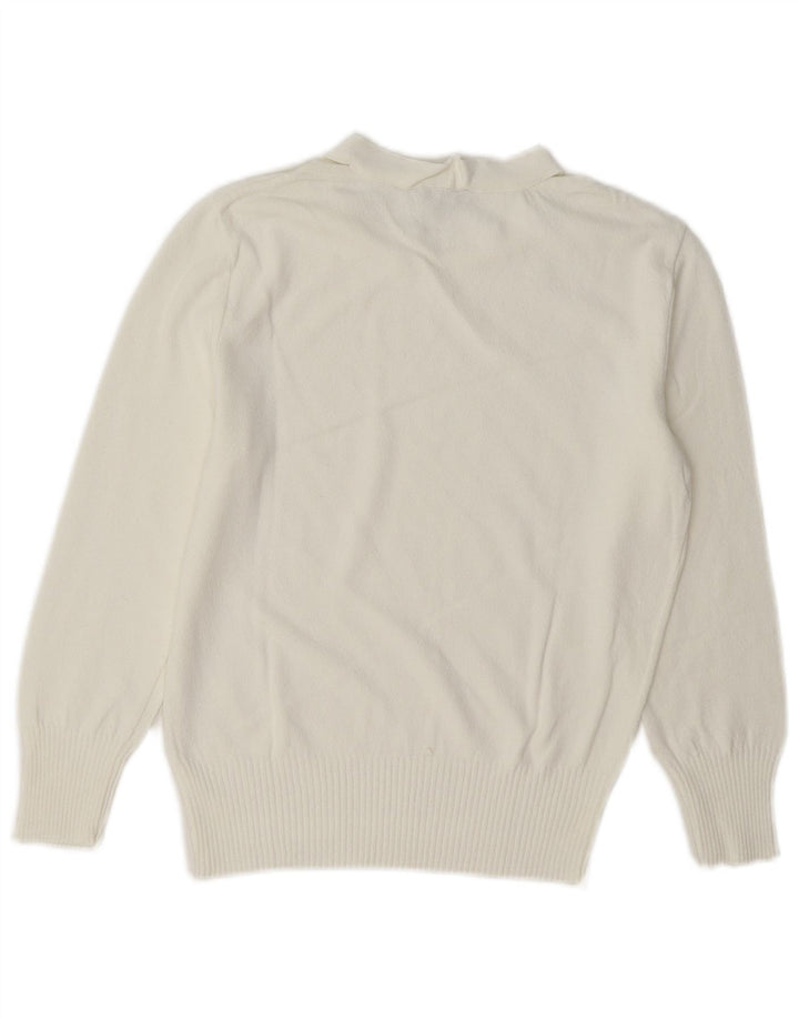 Max & Co. Maglione da donna con scollo a barca UK 12 Medio Bianco