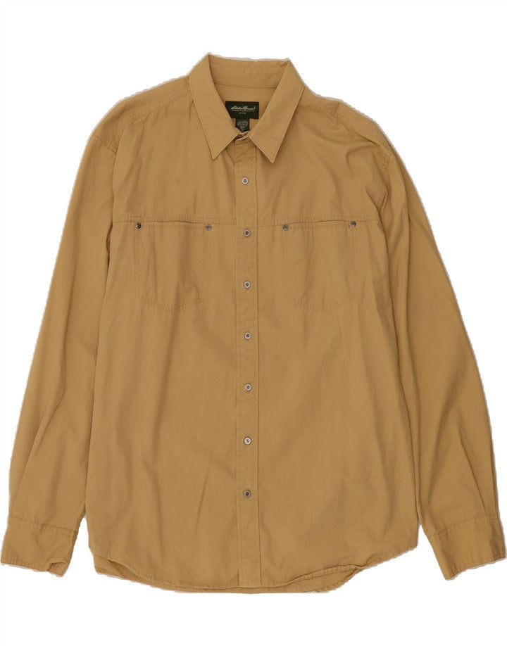 EDDIE BAUER Mens Shirt XL Beige Cotton Vintage Eddie Bauer and Second-Hand Eddie Bauer from Messina Hembry 