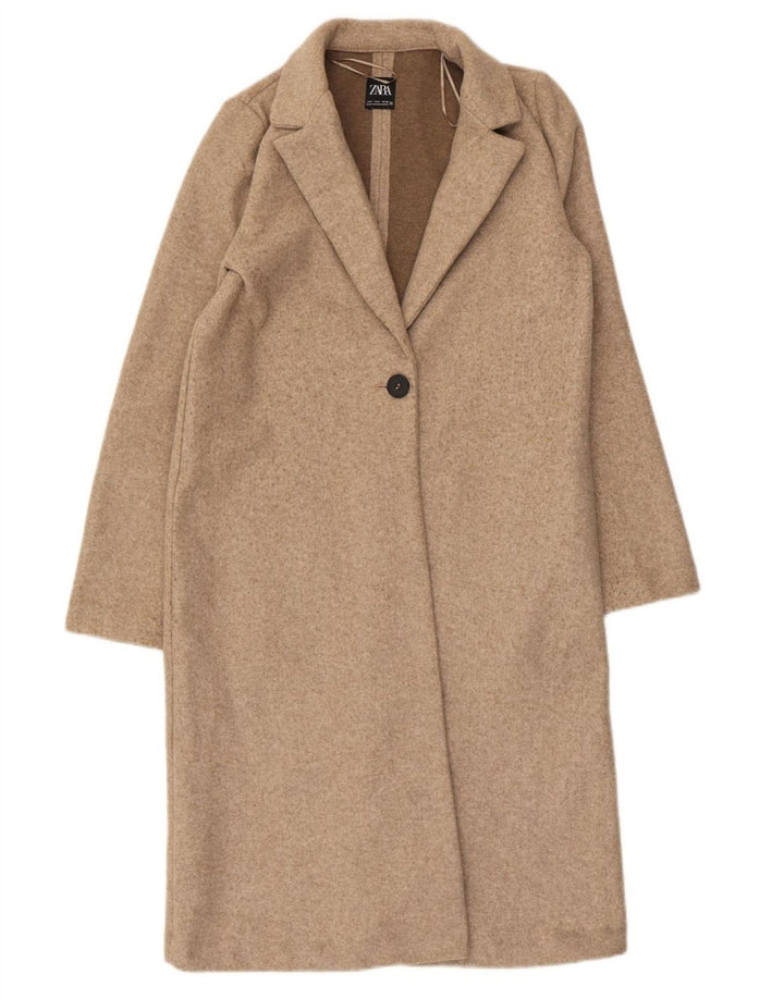 Soprabito Zara da donna UK 10 piccolo poliestere beige