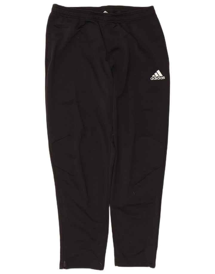 Pantaloni da tuta da uomo Adidas Large neri in poliestere sportivo