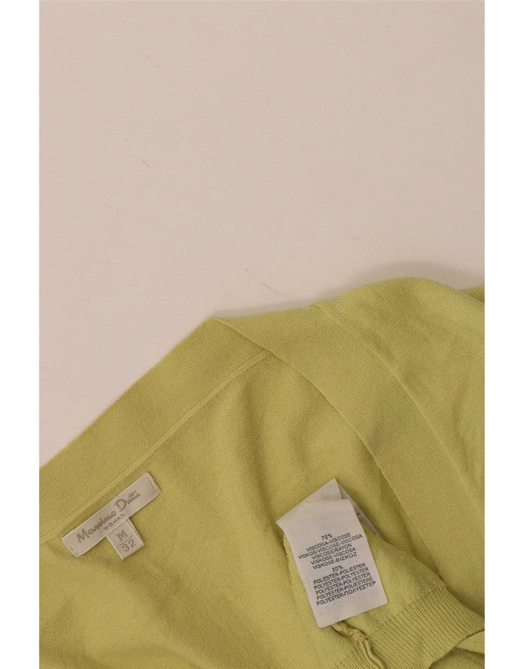 Maglione cardigan da donna Massimo Dutti UK 12 Viscosa giallo medio