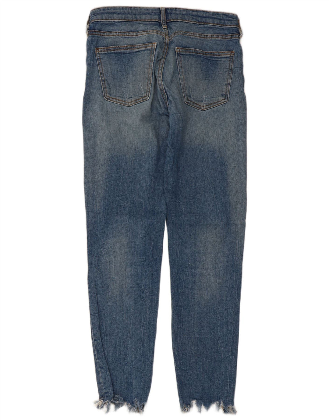 Jeans slim invecchiati da donna Zara EU 38 piccoli W28 L28 blu
