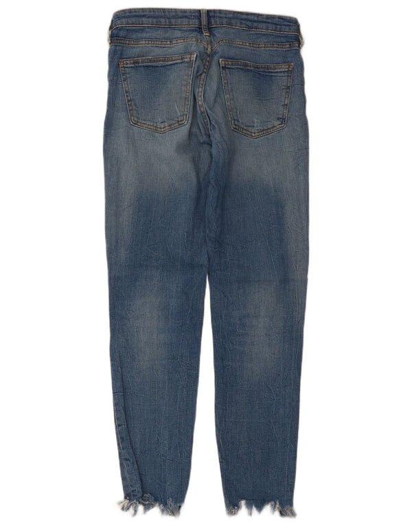 Jeans slim invecchiati da donna Zara EU 38 piccoli W28 L28 blu