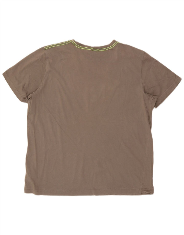 T-shirt grafica da uomo Puma Top XL in cotone grigio