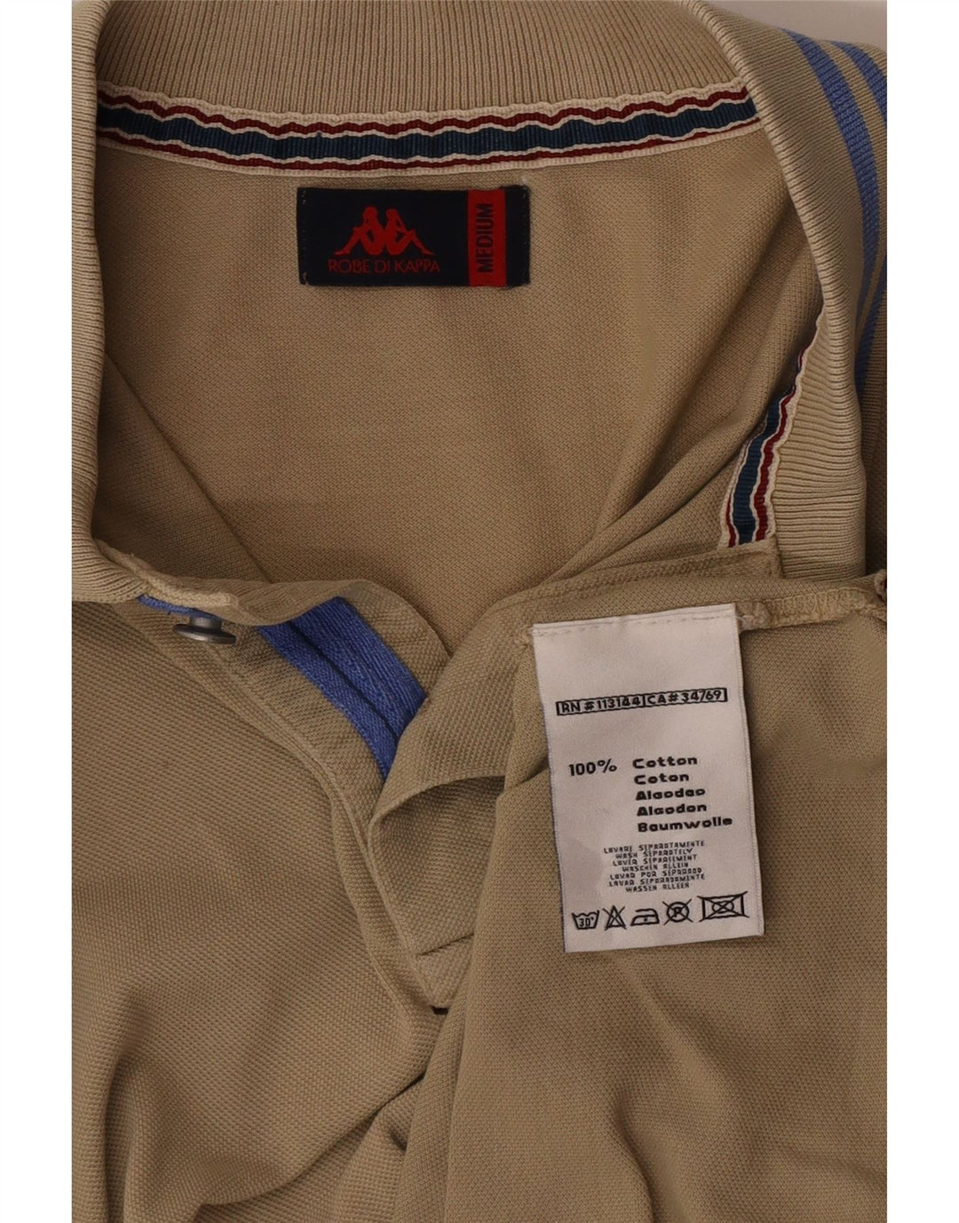 Polo Uomo Kappa in cotone Beige Medio