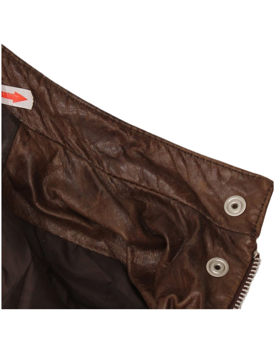 Giacca in Pelle Donna VINTAGE IT 44 Pelle Marrone Medio