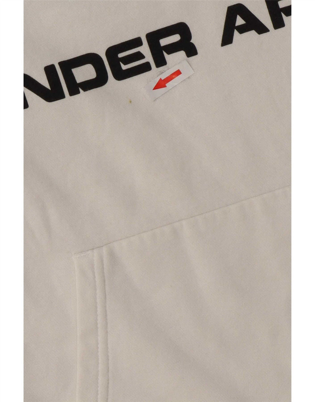Felpa con cappuccio grafica da uomo Under Armour in cotone bianco medio