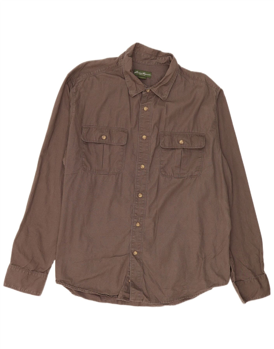 Camicia da uomo Eddie Bauer 2XL in cotone marrone