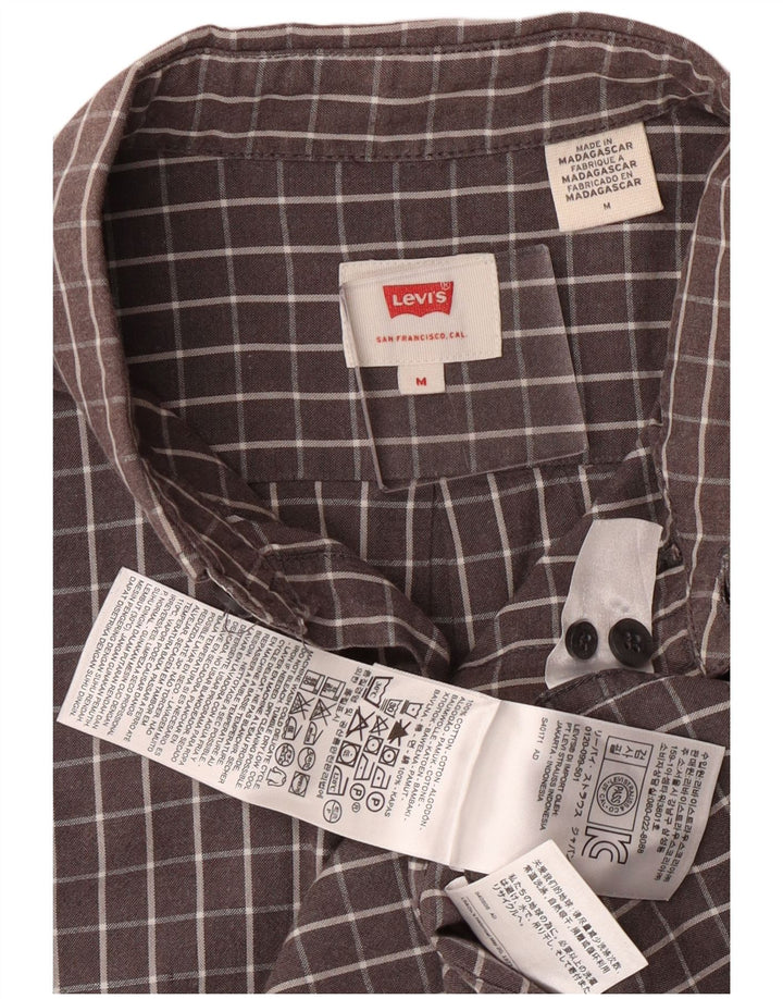 Camicia Levi's da uomo in cotone a quadri grigio medio