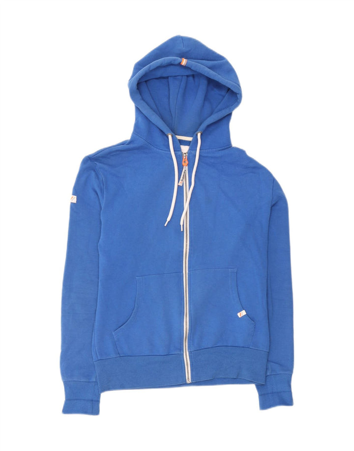 Maglione con cappuccio e zip da uomo Superdry piccolo in cotone blu