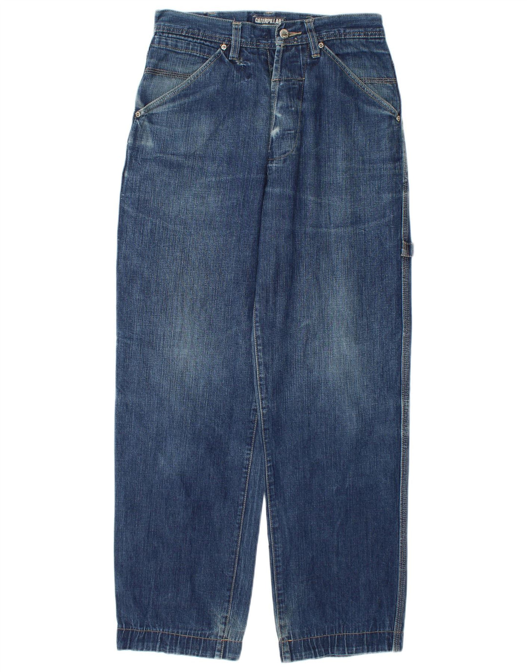 Jeans dritti cargo da uomo Caterpillar W28 L31 cotone blu