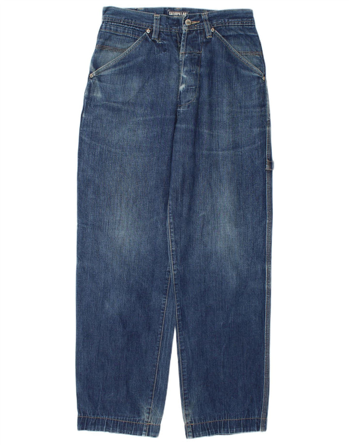 Jeans dritti cargo da uomo Caterpillar W28 L31 cotone blu