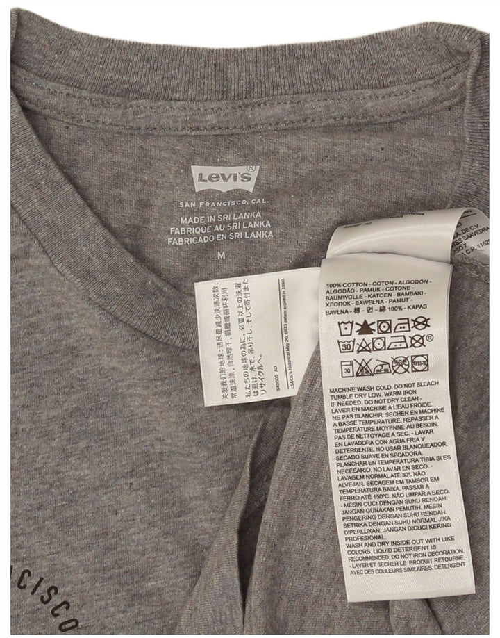 T-shirt grafica da uomo LEVI'S Top in cotone screziato grigio medio
