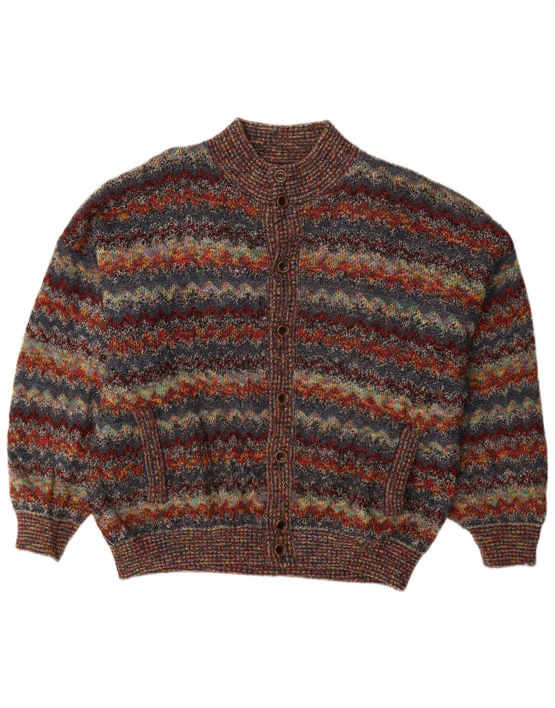 Maglione vintage da uomo 2XL in lana a righe multicolori