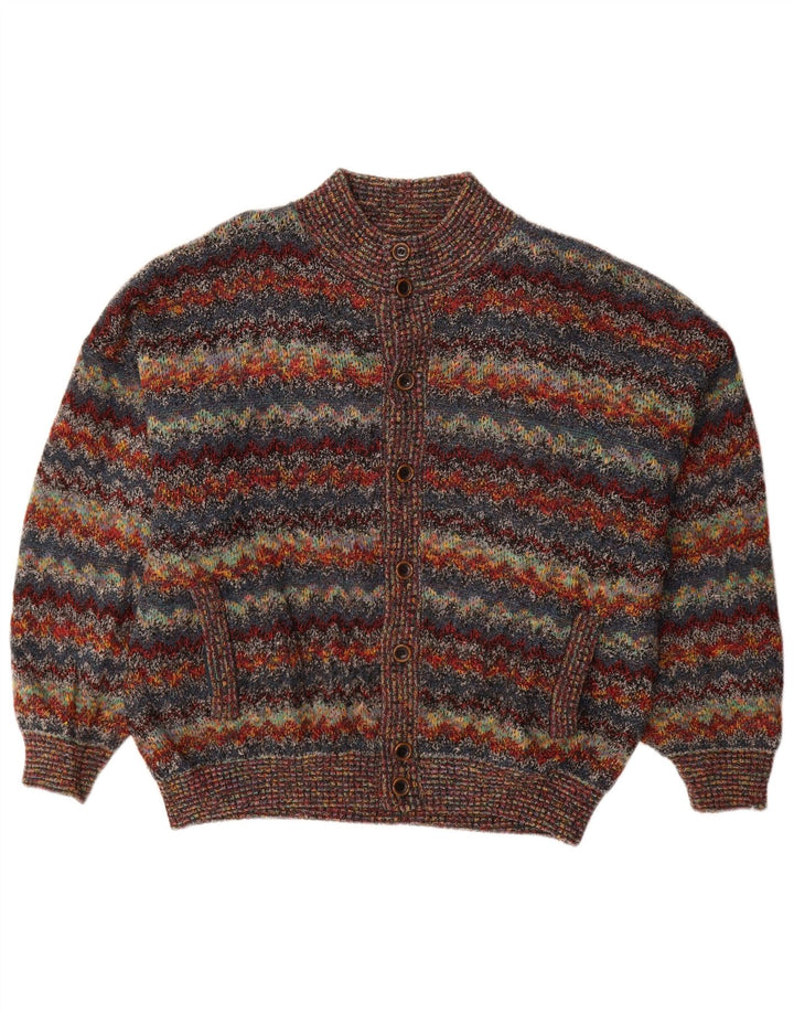 Maglione vintage da uomo 2XL in lana a righe multicolori