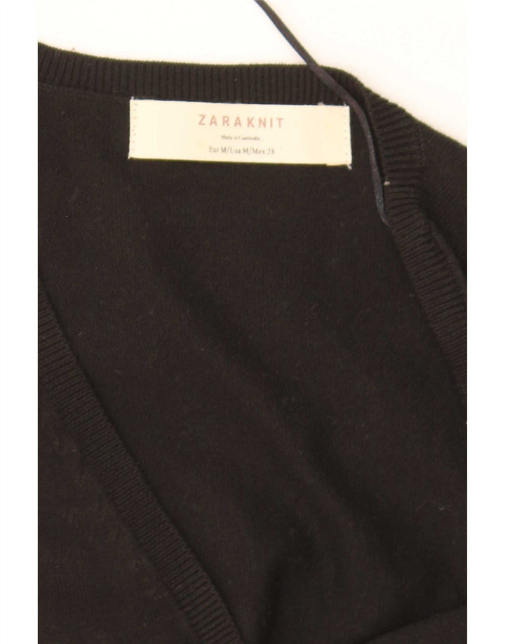Maglione cardigan da donna Zara UK 12 medio nero
