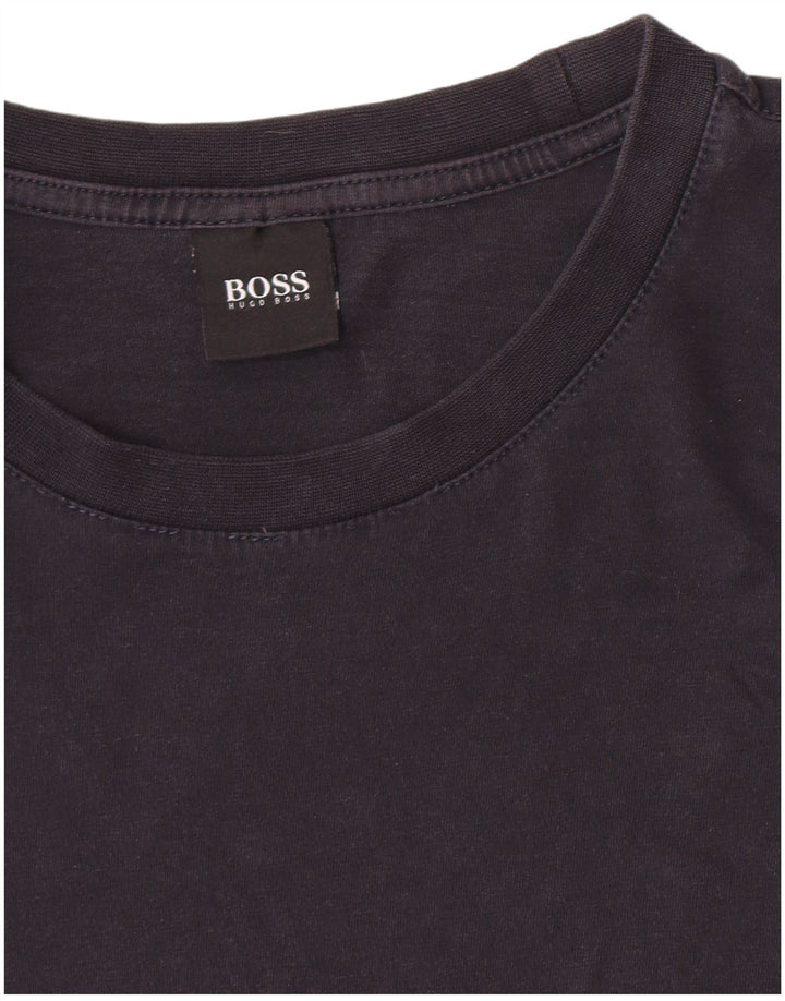T-shirt da donna Hugo Boss Top grande in cotone nero