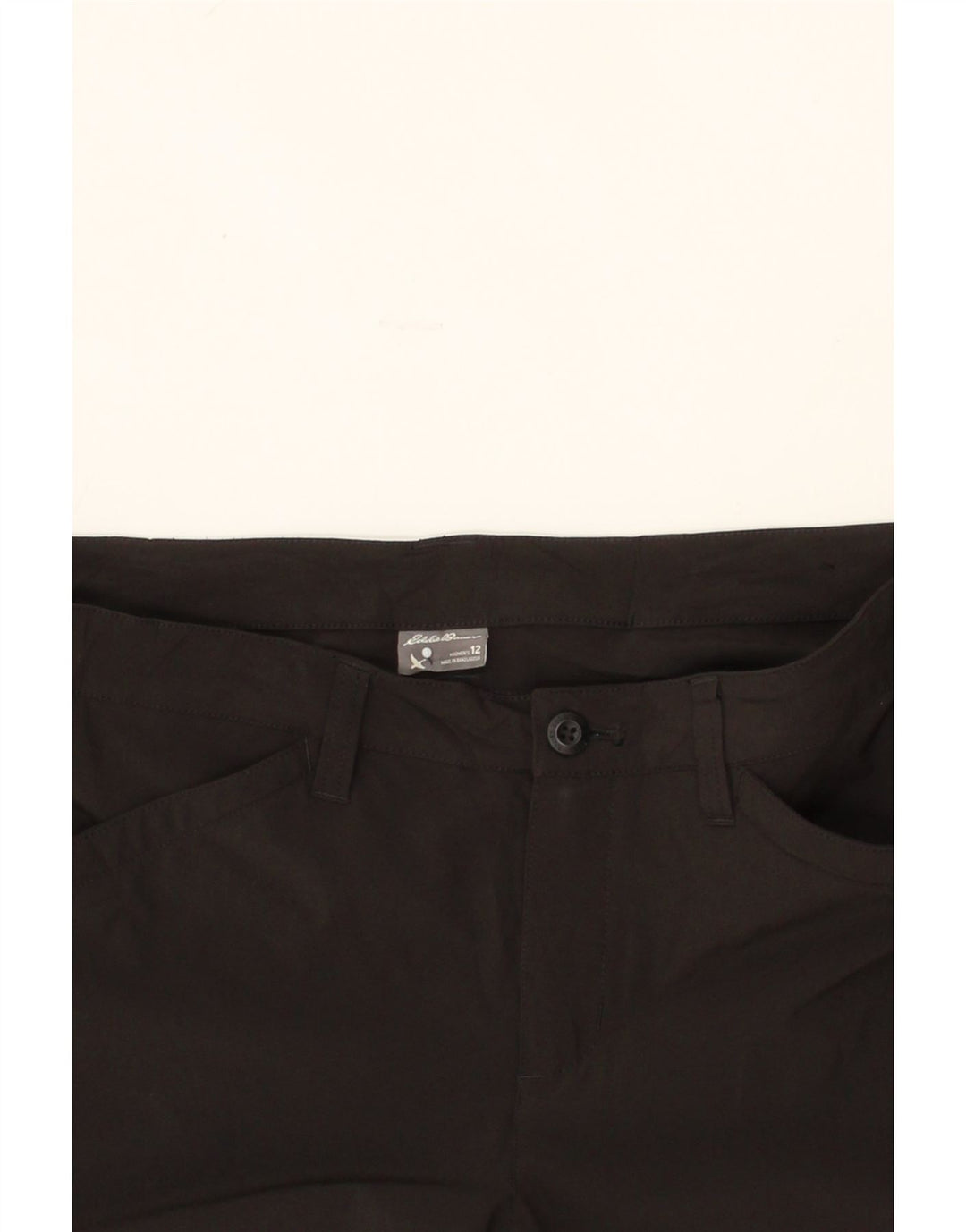 EDDIE BAUER Womens Casual Shorts US 12 Large W34  Black Polyester Vintage Eddie Bauer and Second-Hand Eddie Bauer from Messina Hembry 