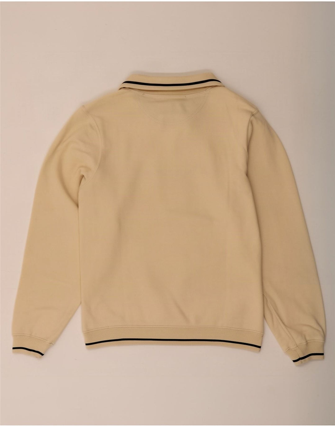 Felpa Champion da uomo con grafica con zip e collo, piccola, in cotone beige