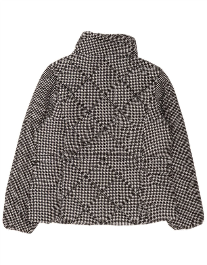 Giacca trapuntata da donna Marks & Spencer UK 16 grande pied de poule nero