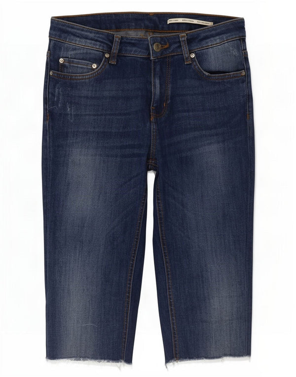 Jeans Capri da donna Zara EU 36 XS W26 L15 cotone blu