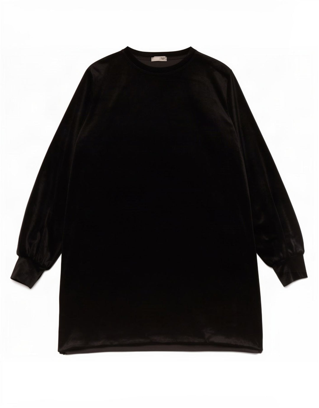 Abito a trapezio a maniche lunghe da donna Zara UK 16 grande poliestere nero