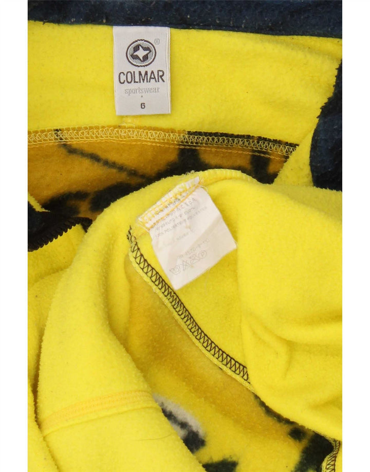 Maglione in pile da uomo Colmar con zip e collo 2XL Poliestere color block giallo