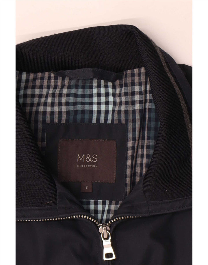 Giubbotto bomber da uomo Marks & Spencer UK 36 piccolo poliestere blu navy