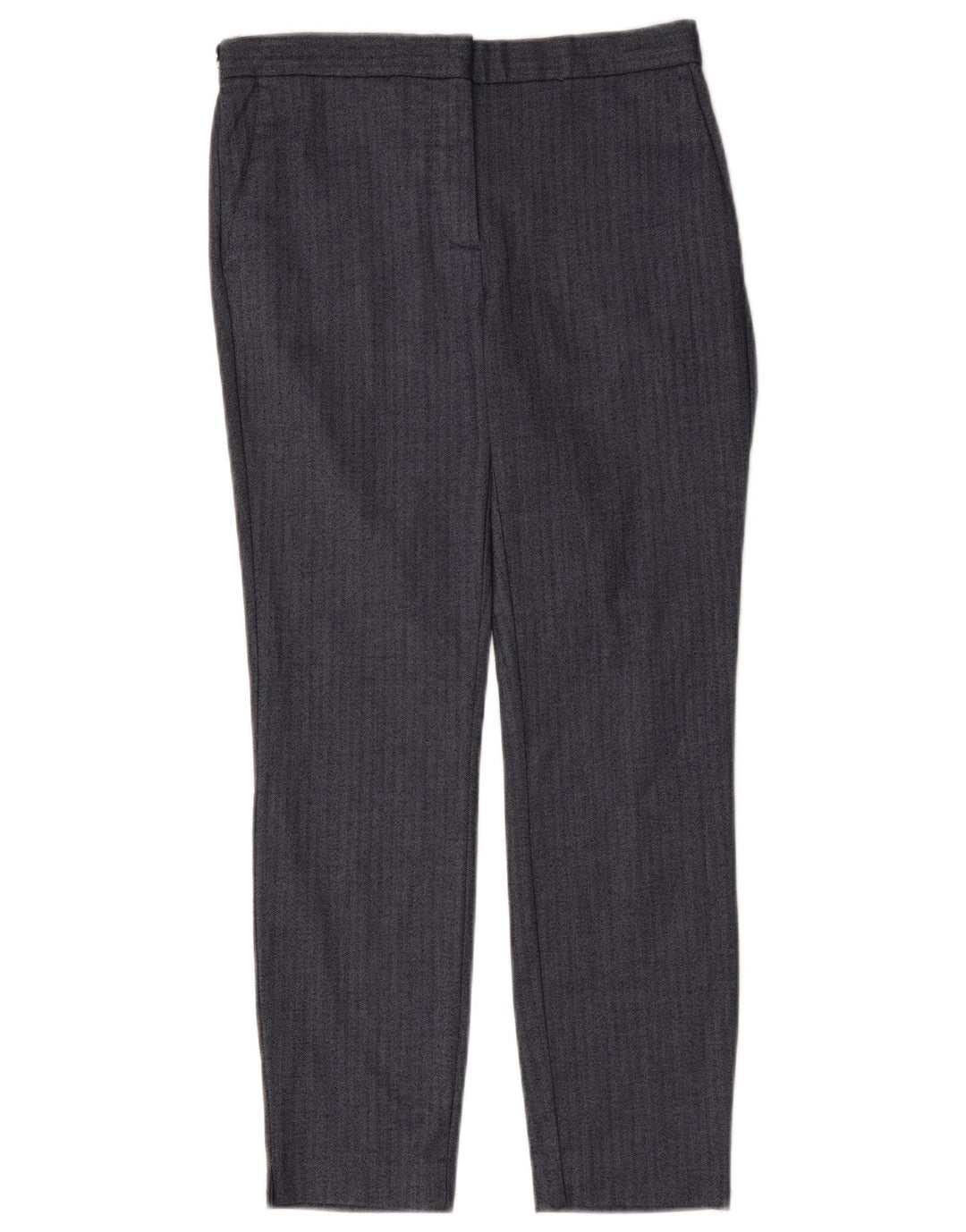 Pantaloni da abito slim da donna Zara medi W28 L27 blu navy a spina di pesce
