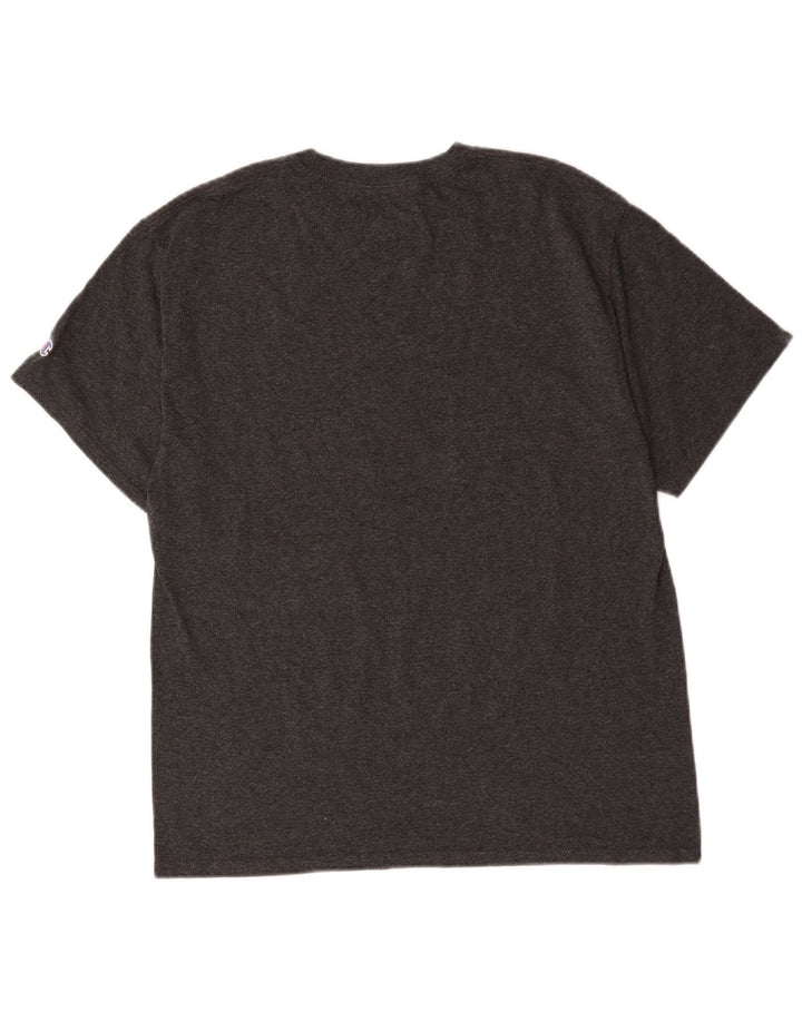T-shirt grafica da uomo Champion Rice University Top in cotone grigio medio