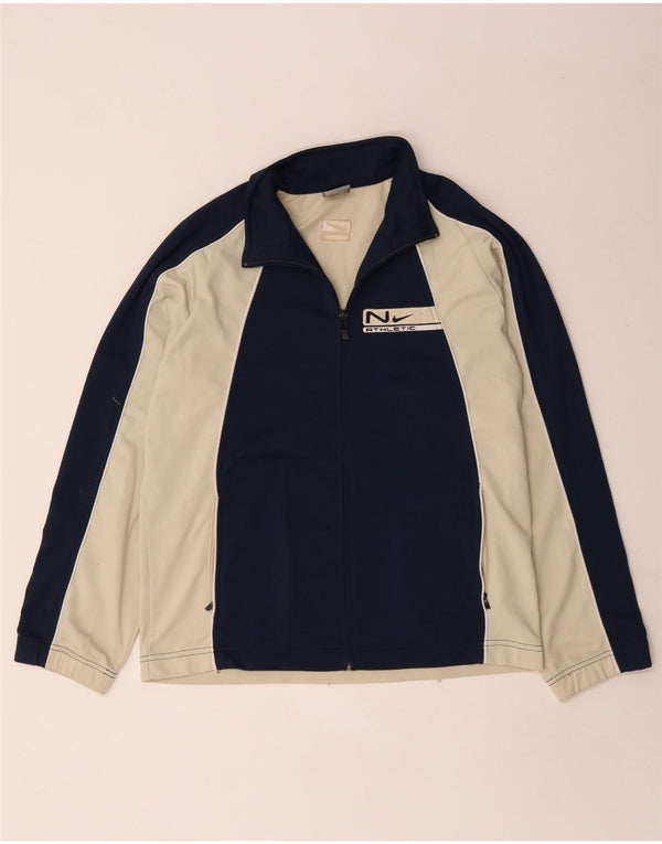 Giacca superiore della tuta da ragazzo Nike 12-13 anni Large Beige Colourblock