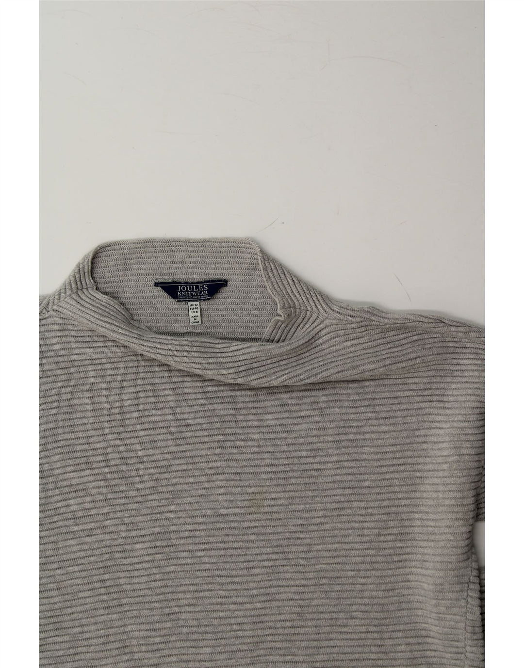 JOULES Womens Turtle Neck Jumper Sweater UK 12 Medium Grey Vintage Joules and Second-Hand Joules from Messina Hembry 