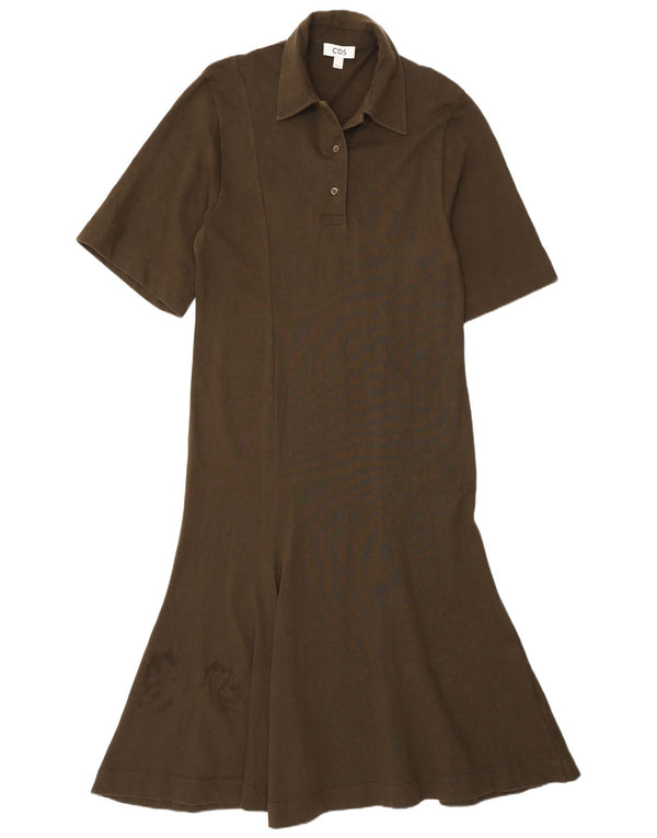 Abito maxi polo da donna Cos UK 10 piccolo cotone kaki