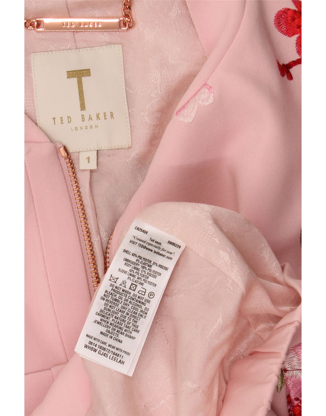 Cardigan da donna vestibilità ampia TED BAKER Top taglia 1 XS poliestere floreale rosa