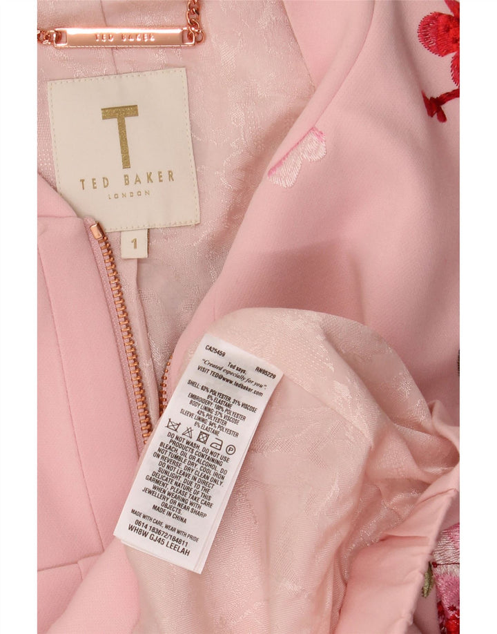 Cardigan da donna vestibilità ampia TED BAKER Top taglia 1 XS poliestere floreale rosa