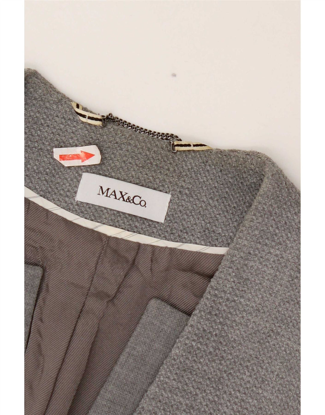 Giacca blazer a 1 bottone da donna Max & Co. UK 6 XS poliestere grigio