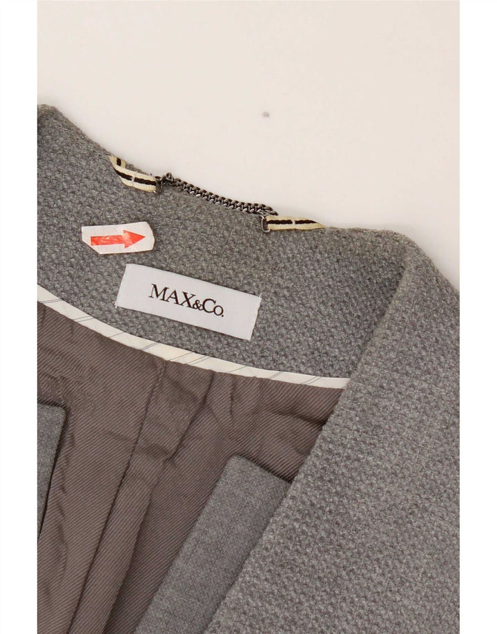 Giacca blazer a 1 bottone da donna Max & Co. UK 6 XS poliestere grigio