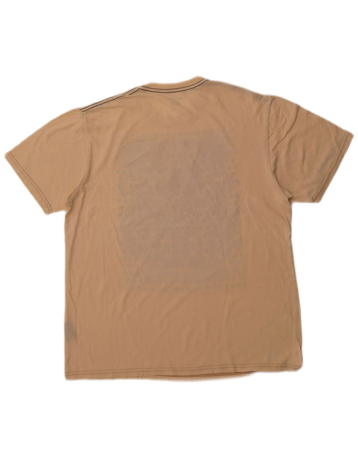 T-shirt grafica da uomo DKNY Top grande in cotone beige