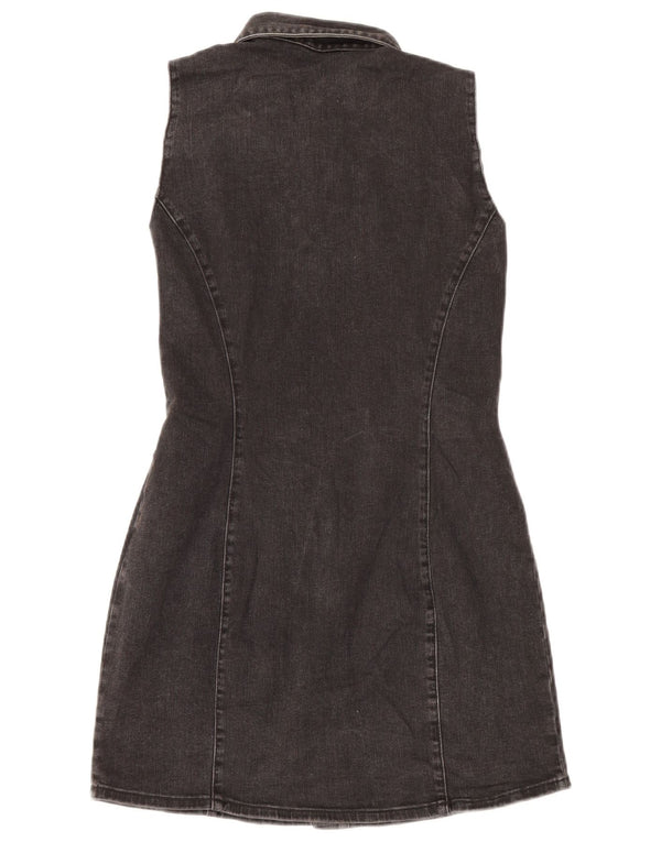 Abito in denim senza maniche da donna Zara UK 14 grande nero