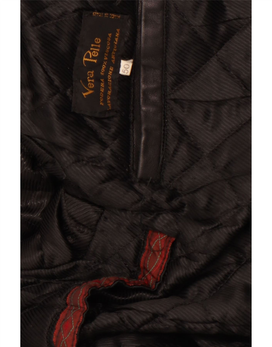 Giacca in pelle da uomo VINTAGE IT 50 Large in pelle nera